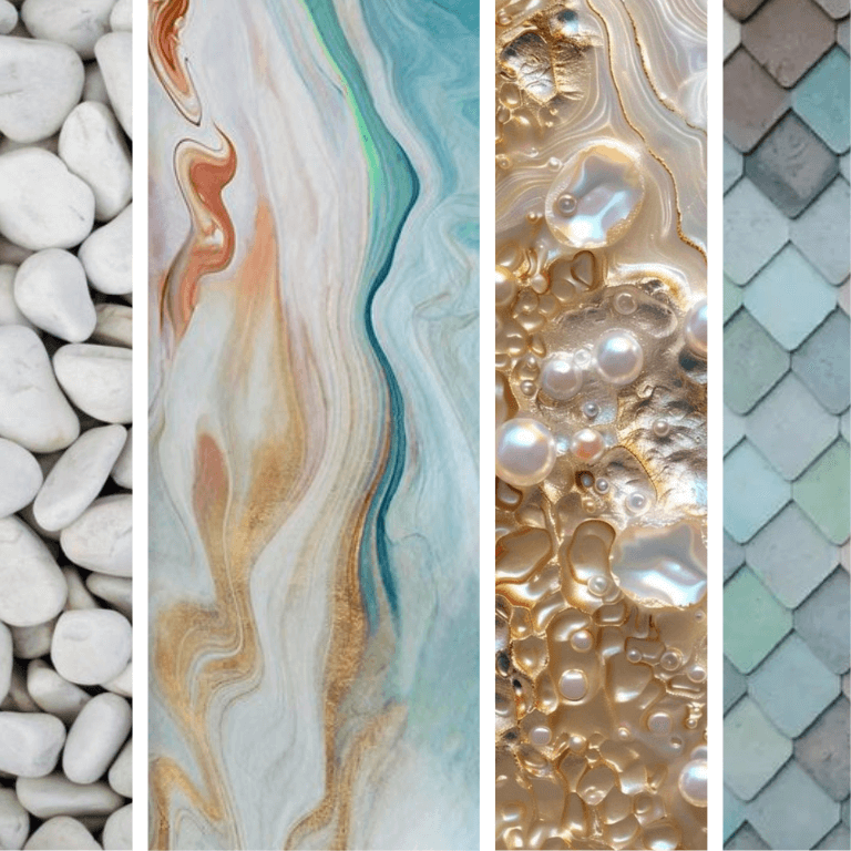 Pastel moodboard met goudaccenten voor interieuradvies door een interieurstylist in Amsterdam